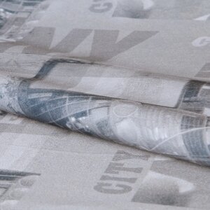 Ткань «Город-газета» 1 п/м 280 см цвет серый