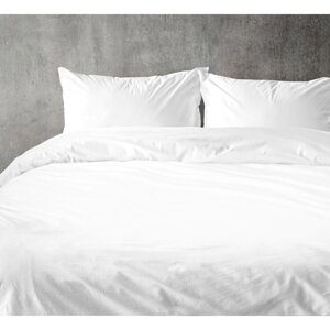 Комплект постельного белья полутораспальный перкаль белый 50x70 см