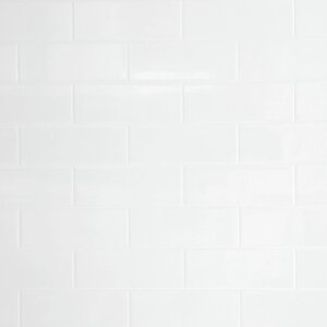 Стеновая панель Компакт брик 240х0.4х60 см HPL-пластик цвет белый