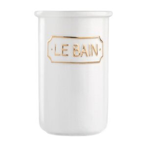 Стакан для зубных щёток Le Bain Blanc керамика цвет золотой