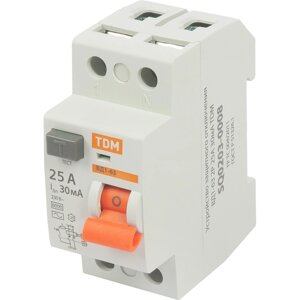 УЗО TDM Electric ВД1-63 2Р 25 А 30 мА 4.5 кА AC SQ0203-0008