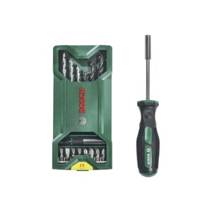 Набор оснастки Bosch 15+1 Mini X-Line Mixed Set + Screwdriver