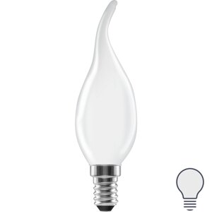 Лампа светодиодная Lexman E14 220-240 В 6 Вт свеча на ветру матовая 750 лм нейтральный белый свет
