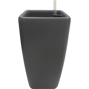 Горшок цветочный с автополивом Ingreen 24х24х54.4 см v20 л пластик темно-серый