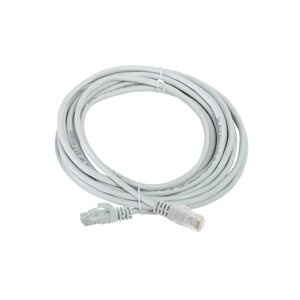 Патч-корд кабель UTP кат. 5Е UTP, 5м, серый ITK PC01-C5EU-5M
