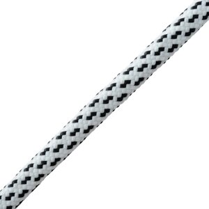 Шнур плетеный 6 мм 15 м полипропиленовый, цвет черно-белый STANDERS