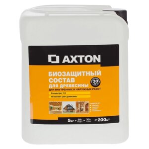 Антисептик для внутренних и наружных работ Axton 30 лет 1:5 5 кг