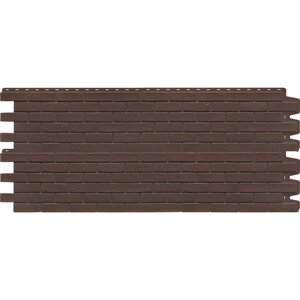 Фасадная панель Кирпич текстурный цвет коричневый