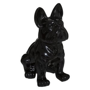 Статуэтка декоративная Собака керамика черный 22.5x18x12 см