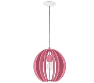 Светильник подвесной Fabella, 1 лампа, 12 м?, цвет розовый