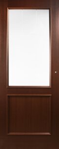 Дверь межкомнатная остеклённая шпонированное Этерно 60x200 см цвет итальянский орех