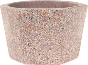 Кашпо цветочное «Лунный камень» №2, o12 см, 0.85 л, глина, цвет бежевый