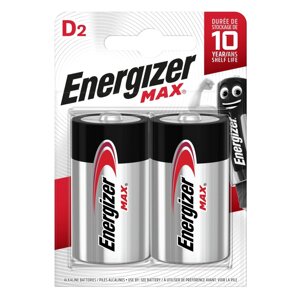 Батарейка алкалиновая Energizer Max D/LR20, 2 шт.