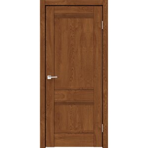 Дверь межкомнатная Тоскана глухая финиш-бумага ламинация цвет дуб тернер коричневый 80x200 см (с замком и петлями)