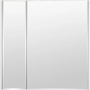 Шкаф зеркальный «Экко», 80 см, цвет белый глянец