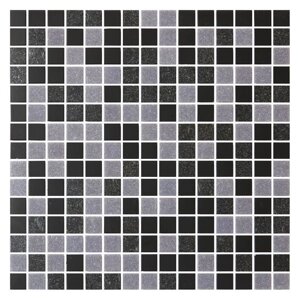 Мозаика, 32.7х32.7 см, стекло, цвет черный/серый