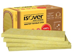 Минплита ISOVER WARM WALLS MASTER 50/600*1000 (Мастер теплых стен),V= 0,24м3,S= 4,8м2(8шт)