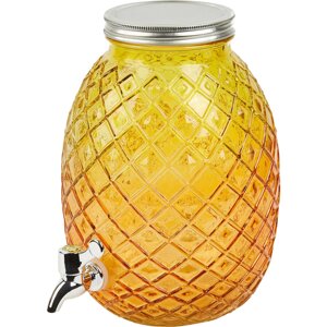 Лимонадник Ананас v 4л o18 h27 см стекло желтый