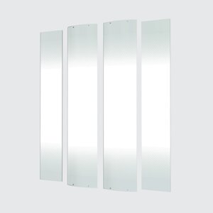 Комплект стекол для душевой ширмы Sensea Easy 1/4 круга 90x90 см с шелкографией, цвет профиля на выбор