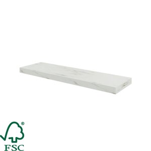 Полка мебельная Spaceo White Marble, 800x235x38 мм, МДФ, цвет белый мрамор