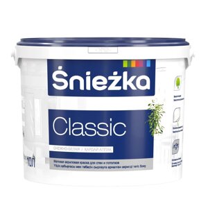 Краска для стен и потолков Sniezka Classic цвет белый 10 л