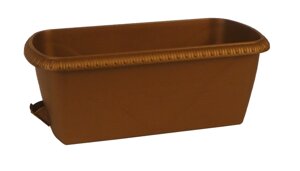 Ящик балконный Жардин 40x20x15 см v12 л пластик коричневый