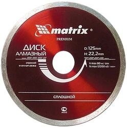 Диск MATRIX алмазный отрезной сплошной 115*22,2мм 73184