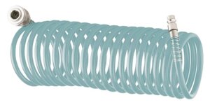 Полиуретановый спиральный шланг профессиональный BASF, 10 м, с быстросъемными соединениями // Stels