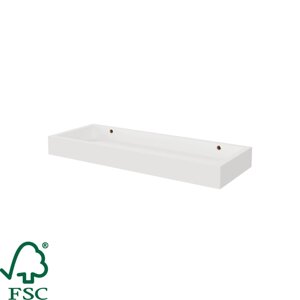 Полка мебельная Spaceo White, 400x150x12 мм, МДФ, цвет белый
