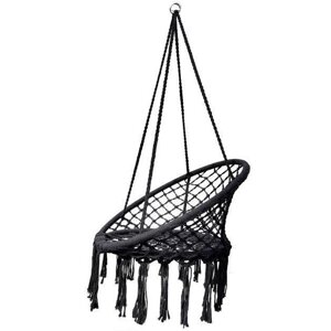 Кресло-гамак садовый 82x131 см, поликоттон/сталь, цвет тёмно-серый