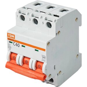 Автоматический выключатель TDM Electric ВА47-29 3P C40 А 4.5 кА SQ0206-0113
