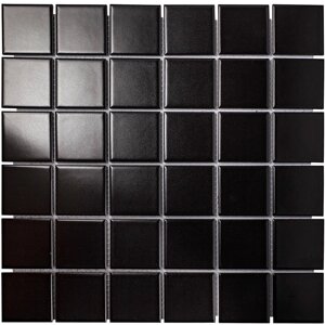 Мозаика керамическая StarMosaic Homework Black Matt 30.6x30.6 см цвет черный