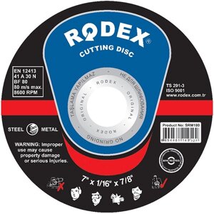 Диск отрезной RODEX SRM по металлу синий 150*1,8*22,23