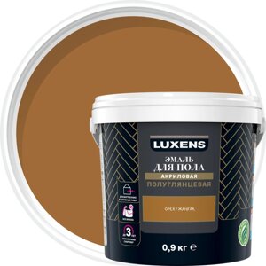Эмаль для пола Luxens 0.9 кг цвет орех