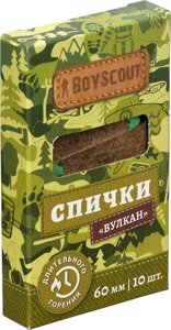 Спички Boyscout «Вулкан» 60 мм, 10 шт.