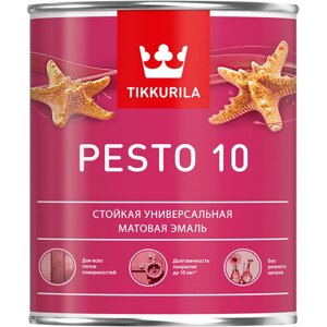 Эмаль Tikkurila Песто 10 цвет белый 0.9 л