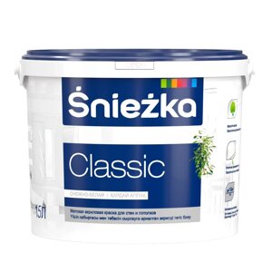 Краска для стен и потолков Sniezka Classic цвет белый 15 л