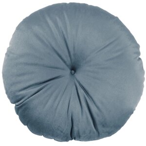 Подушка Бархат o37 см цвет серо-голубой
