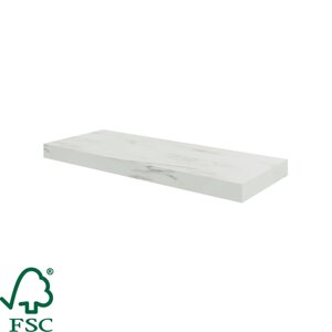 Полка мебельная Spaceo White Marble, 600x235x38 мм, МДФ, цвет белый мрамор