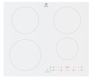 Варочная панель индукционная Electrolux IPE6440WI, 4 конфорки, 59x49 см, цвет белый