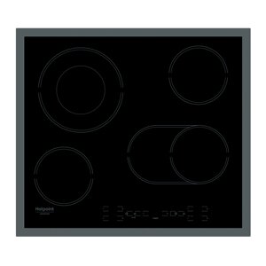Варочная панель электрическая Hotpoint HR 616 X, 4 конфорки, 59x51 см, цвет черный