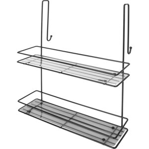 Полка для душевой кабины Caddy SWR-1005 двухъярусная, металл, цвет чёрный