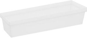 Контейнер для хранения Delinia ID 10x30x6,7 см, цвет белый