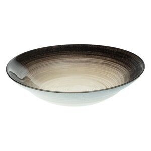 Тарелка SG суповая 20 см серо-черная керамика 140630E