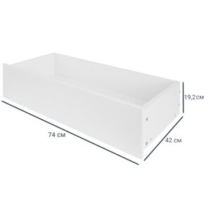 Ящик для шкафа Лион 74x41.7x19.2 см ЛДСП цвет белый
