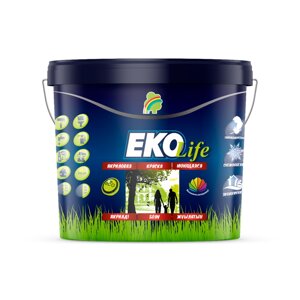 Краска РАДУГА ЕКО Life акриловая для стен и потолков гипоаллергенная 1л-1,3 кг