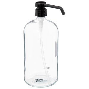 Дозатор для жидкого мыла 5Five 1 л прозрачное стекло 174797A