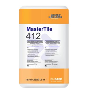 Клей для керамогранита MasterTile 412 25 кг