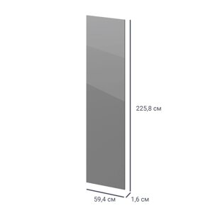 Дверь для шкафа Лион Аша Грей 59.4x225.8x1.6 см ЛДСП цвет светло-серый
