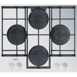 Варочная панель газовая Hotpoint HAGS 61F/WH, 4 конфорки, 59x51 см, цвет белый